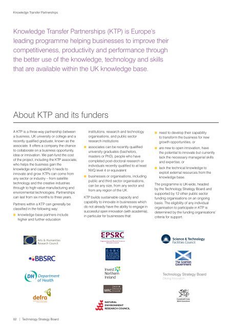 Achievements and Outcomes - Knowledge Transfer Partnerships