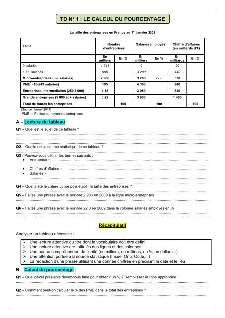 TD NÂ° 1 - Le calcul du pourcentage (2de) (2011-2012).pdf