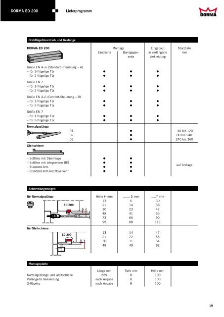 DORMA ED 200 - Herling  Baubeschlag GmbH