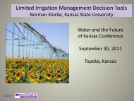 Crop selection and irrigation scheduling decision tools for limited ...