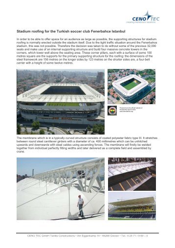 Stadium roofing for the Turkish soccer club Fenerbahce ... - Sattler AG