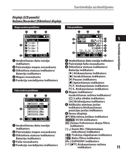 DETALIZÄTA INSTRUKCIJA DIGITÄLAIS DIKTOFONS - Olympus