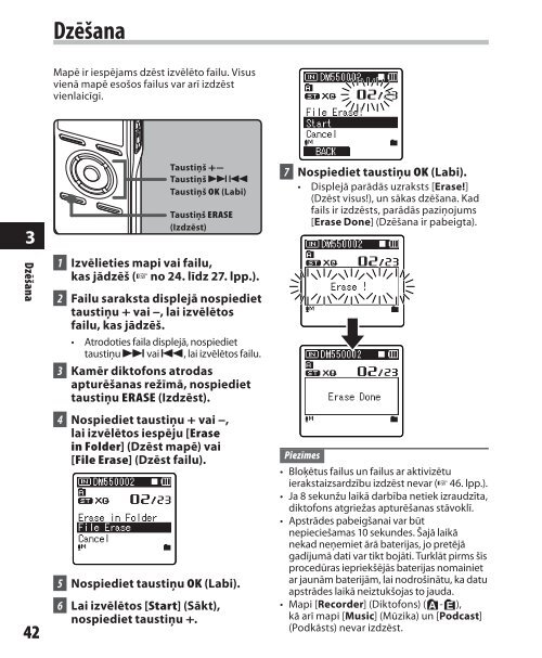 DETALIZÄTA INSTRUKCIJA DIGITÄLAIS DIKTOFONS - Olympus