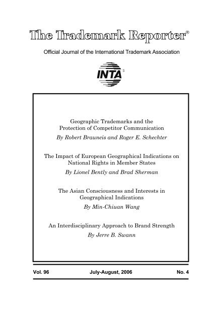 Official Journal of the International Trademark Association