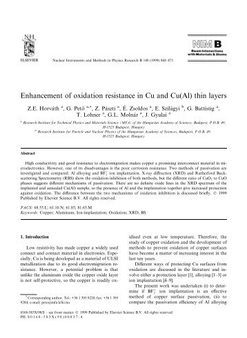 Enhancement of oxidation resistance in Cu and Cu(Al) thin layers