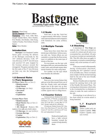 Bastogne Rules.indd - MMP Gamers Archive