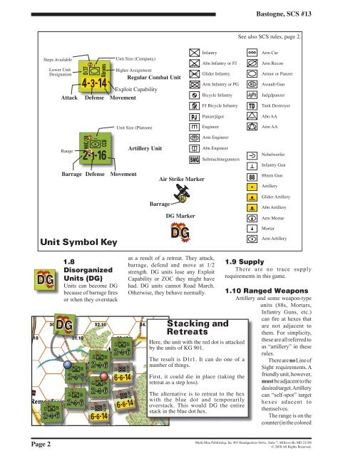 Bastogne Rules.indd - MMP Gamers Archive