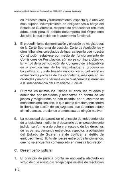AdministraciÃ³n de justicia en CentroamÃ©rica 2000-2009