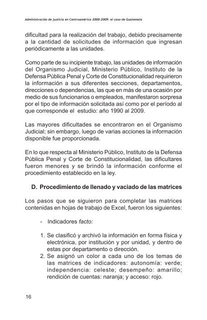 AdministraciÃ³n de justicia en CentroamÃ©rica 2000-2009