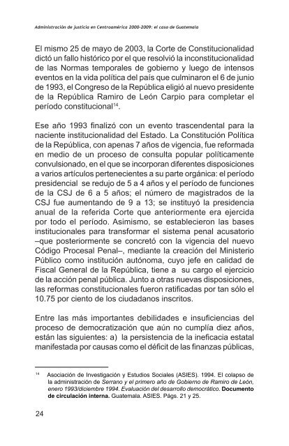 AdministraciÃ³n de justicia en CentroamÃ©rica 2000-2009