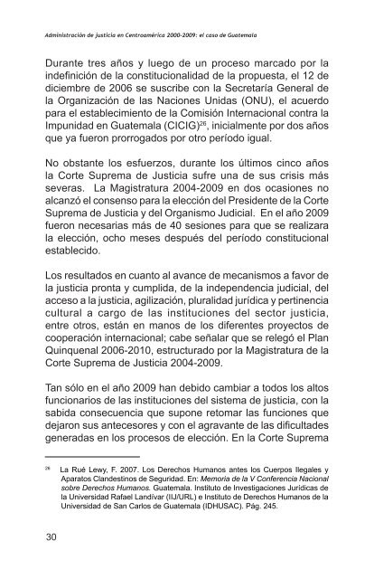 AdministraciÃ³n de justicia en CentroamÃ©rica 2000-2009