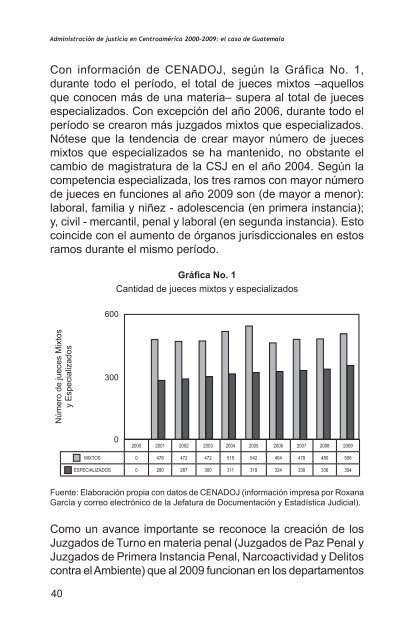 AdministraciÃ³n de justicia en CentroamÃ©rica 2000-2009