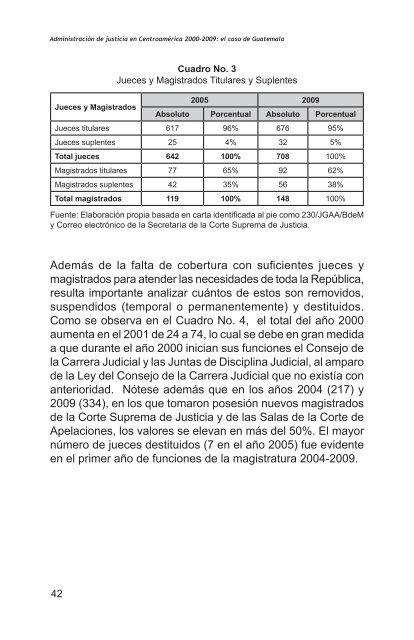 AdministraciÃ³n de justicia en CentroamÃ©rica 2000-2009