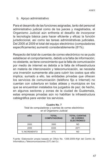 AdministraciÃ³n de justicia en CentroamÃ©rica 2000-2009