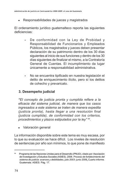 AdministraciÃ³n de justicia en CentroamÃ©rica 2000-2009