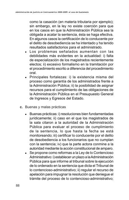 AdministraciÃ³n de justicia en CentroamÃ©rica 2000-2009