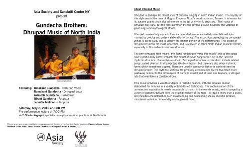 Prg notes Gundecha Brothers 2010 for WEB - Asia Society