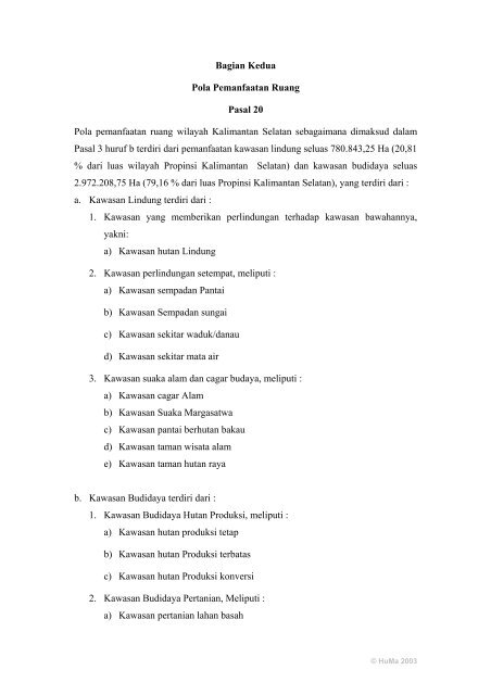 peraturan daerah propinsi kalimantan selatan nomor 9 tahun 2000 ...