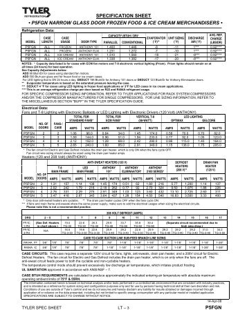 specification sheet p5fgn â¢ p5fgn narrow glass door ... - Hill Phoenix