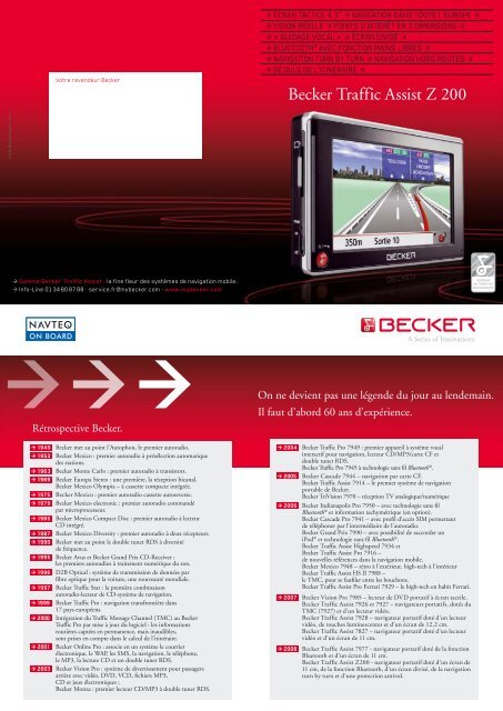 Becker Traffic Assist Z 200 - Intervalle