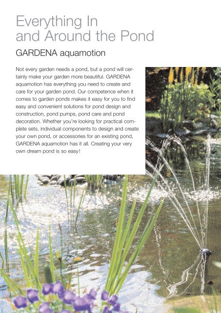 GARDENA aquamotion Pond Products