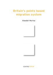 Britain's points based migration system - CentreForum