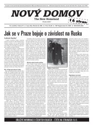 Jak se v Praze bojuje o zÃ¡vislost na Rusku - NovÃ©ho Domova