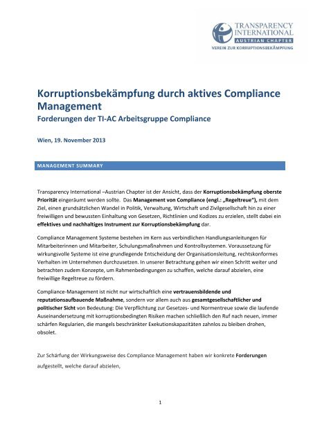 KorruptionsbekÃ¤mpfung durch aktives Compliance ... - Hubspot.net