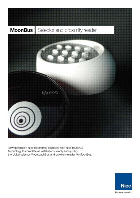 MoonBus Selector and proximity reader - Nice SpA
