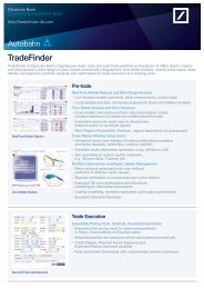 TradeFinder - Autobahn - Deutsche Bank