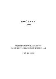 RoÄenka 2008 - vÃºkoz - VÃ½zkumnÃ½ Ãºstav Silva Taroucy pro krajinu a ...