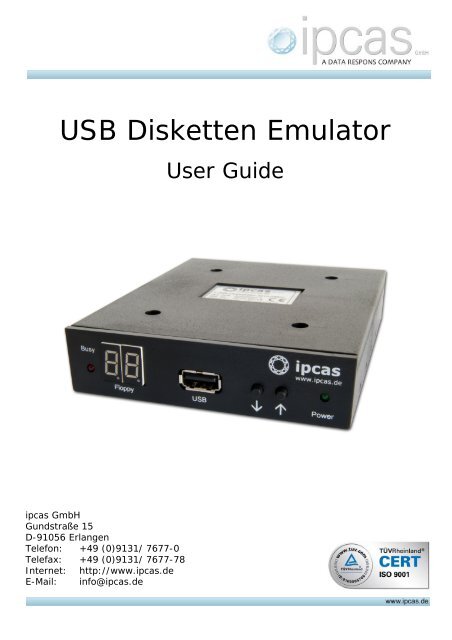 USB Floppy Emulator - Replace floppy disk drive with ... - ipcas GmbH