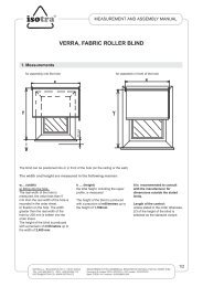 Installation Roller blinds Verra - Isotra