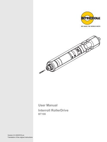 User Manual Interroll RollerDrive