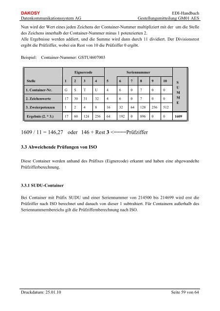 5 Nachrichtenstruktur - DAKOSY Datenkommunikationssystem AG