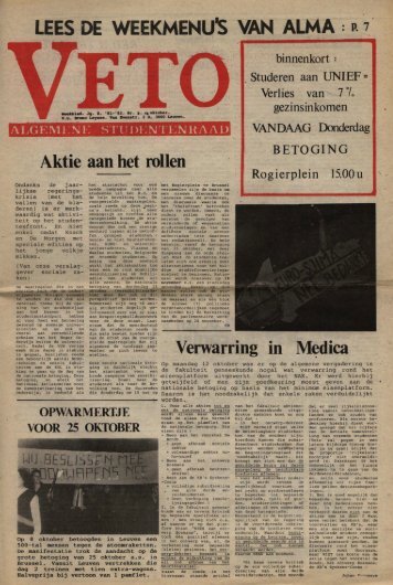 LEESDE WEEKMENU'S VANÂ· ALMA - archief van Veto