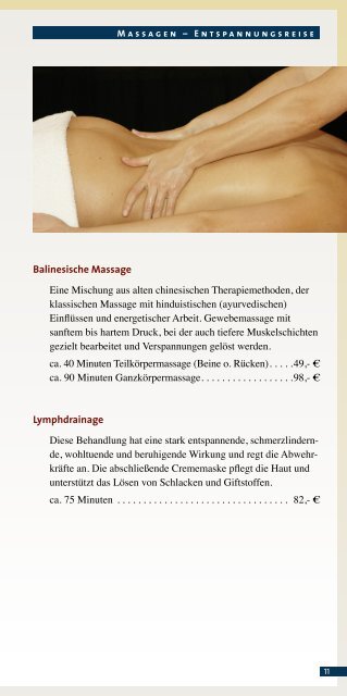 Massage & Beauty-Broschüre - Hotel und Restaurant Burg ...