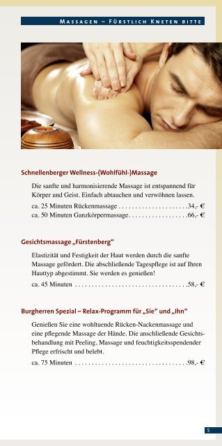 Massage & Beauty-Broschüre - Hotel und Restaurant Burg ...