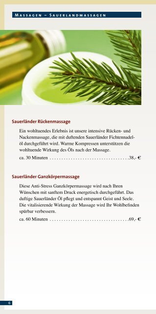 Massage & Beauty-Broschüre - Hotel und Restaurant Burg ...