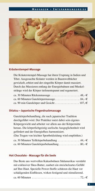 Massage & Beauty-Broschüre - Hotel und Restaurant Burg ...