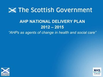 The AHP national delivery plan