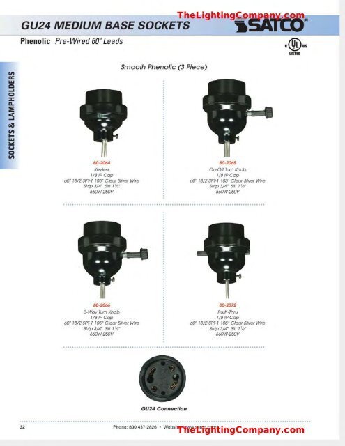 medium base lampholders - The Lighting Company