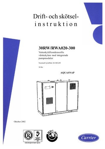 30RW & RWA 020-300 Aggregatmanual - Thermo Control