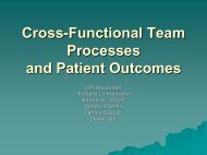 Cross-Functional Team Processes and Patient Outcomes