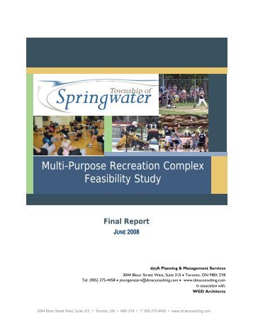 Multi-Purpose Recreation Complex Feasibility Study - Township of ...