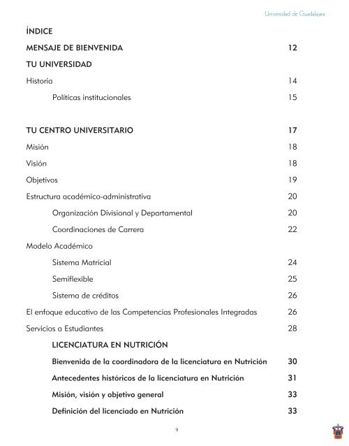 Licenciatura en NutriciÃ³n - Centro Universitario de Ciencias de la ...