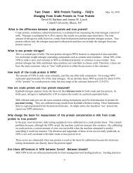 Fact Sheet - Milk Protein Testing - Changing from Crude Protein to ...