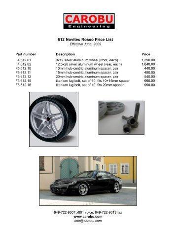 612 Novitec wheel brake suspension pricing 2009-1.p65