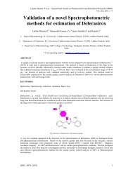 Validation of a novel Spectrophotometric methods for estimation of ...