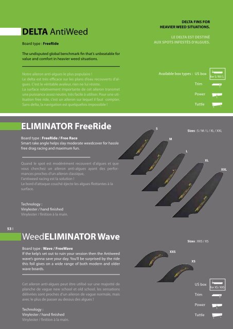 Fin Selector Wave - Windsurfing44